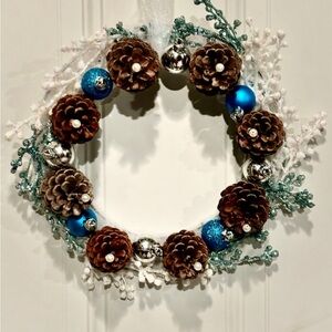 Icicles and Pinecones Whimsical Wreath